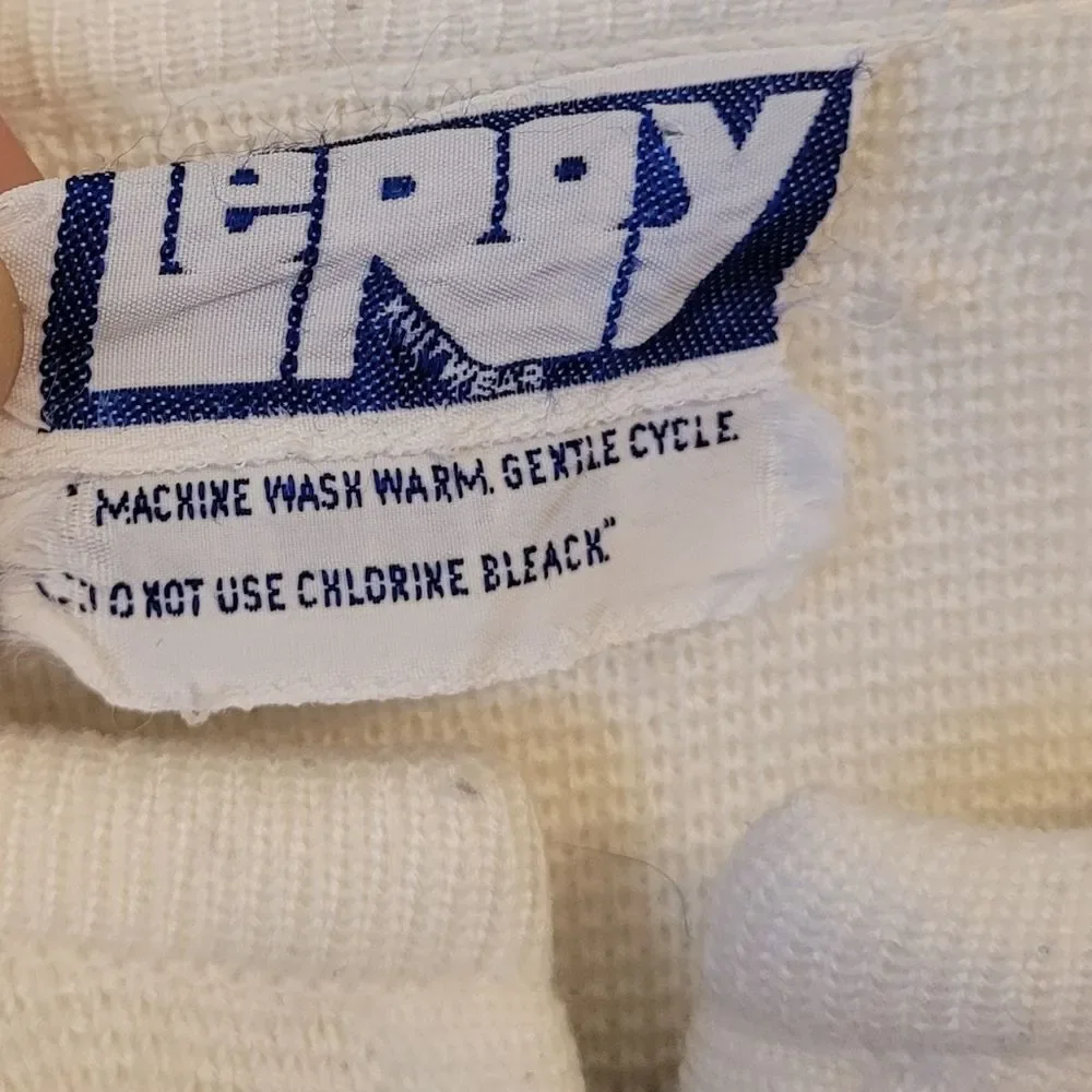 Vintage Leroy White Ski Motif Knit Cardigan Women's Size M